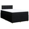 vidaXL Cama box spring con colch&oacute;n tela negro 120x200 cm