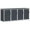 vidaXL Almacenamiento de contenedor con ruedas for 4 Bins 240L