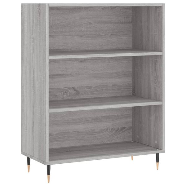 vidaXL Estantería madera de ingeniería gris Sonoma 69,5x32,5x90 cm