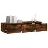 vidaXL Armario de pared madera ingeniería roble ahumado 102x30x20 cm