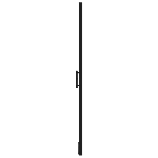 vidaXL Puerta de ducha de vidrio templado negro 100x178 cm
