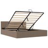 vidaXL Cama canap&eacute; hidr&aacute;ulica almacenaje sin colch&oacute;n taupe 160x200 cm