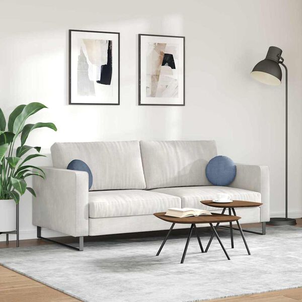 vidaXL Cojines para asiento 2 pcs Azul &Oslash; 30 cm Tela de pana