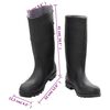 vidaXL Botas de agua negro n&uacute;mero 46 PVC