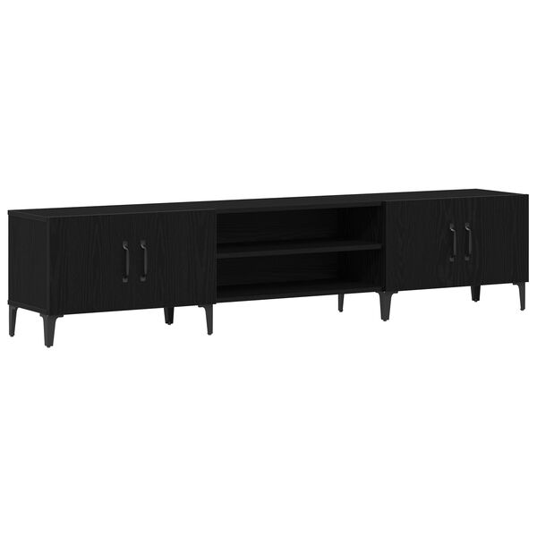 vidaXL Gabinete de TV Roble Negro 180 x 31,5 x 40 cm