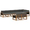 vidaXL Conjunto de sof&aacute;s de exterior 8 pcs Natural y Antracita