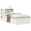 vidaXL Estructura de cama sin colch&oacute;n madera maciza blanca 75x190 cm