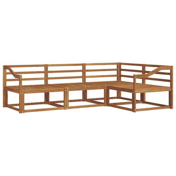vidaXL Conjunto de sof&aacute;s de exterior 4 pcs Natural