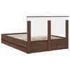 vidaXL Estructura de cama Roble Marr&oacute;n 140 x 200 cm Madera Ingenieril