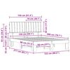 vidaXL Estructura de Cama con Cabecera Tapizada Gris Claro