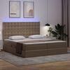 vidaXL Cama con almacenamiento y LED Capuchino 180 x 200 cm