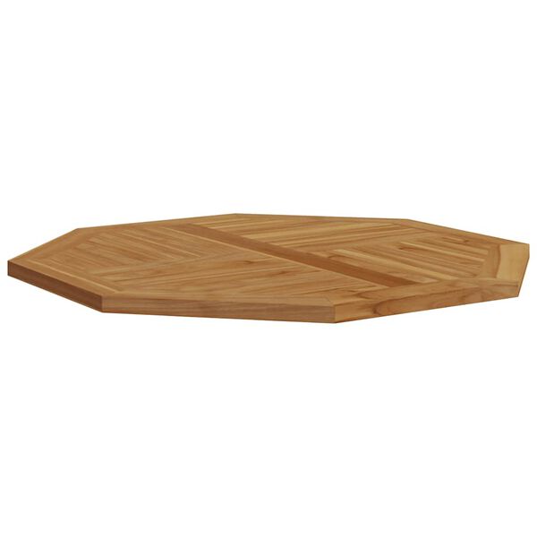 vidaXL Tablero de mesa octogonal de madera maciza de teca 90x90x2,5 cm