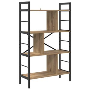 vidaXL Estante de libros 7 niveles 75 x 30 x 123,5 cm Roble artisan