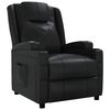 vidaXL Sill&oacute;n reclinable de cuero sint&eacute;tico negro