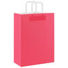 vidaXL Bolsas de papel con asas 50 uds rosa 26x12x35 cm