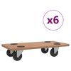 vidaXL Soportes con ruedas 6 uds madera de ingenier&iacute;a rectangular