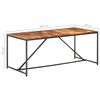 vidaXL Mesa de comedor madera maciza 180x90x76 cm
