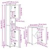 vidaXL Juego de muebles de ba&ntilde;o con caj&oacute;n 4 pcs Roble ahumado