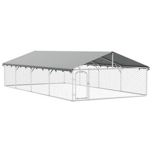 vidaXL Perrera de exterior con tejado 600x300x150 cm