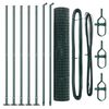 vidaXL Valla con Poste Verde 1,4 x 10 m Acero y PVC