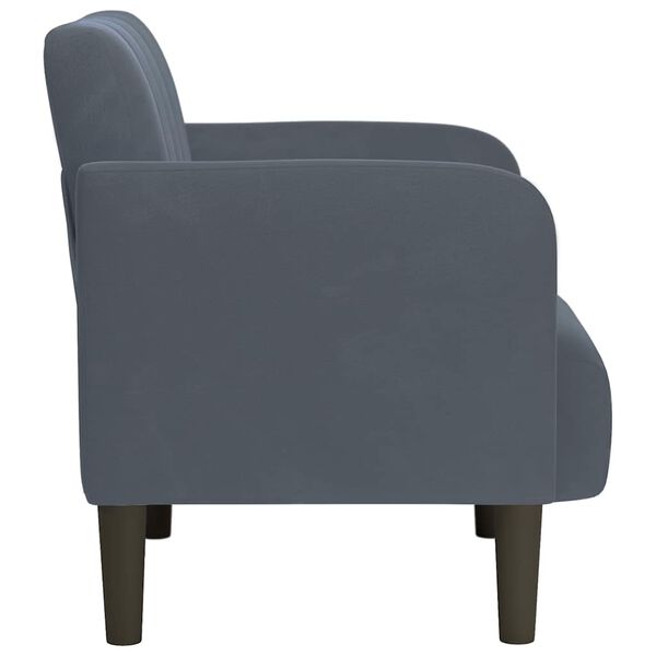 vidaXL Sill&oacute;n con reposabrazos Terciopelo Gris Oscuro 54 cm