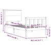 vidaXL Estructura de cama individual con cabecero madera maciza