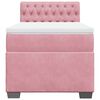 vidaXL Cama box spring con colch&oacute;n terciopelo rosa 80x200 cm