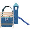 vidaXL Cama alta para ni&ntilde;os con torre madera pino azul 80x200 cm