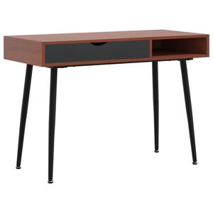 vidaXL Escritorio ordenador caj&oacute;n madera ingenier&iacute;a marr&oacute;n 110x50x75cm