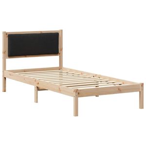 vidaXL Estructura de cama Negro 100 x 200 cm Madera de pino macizo