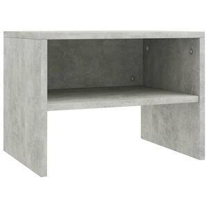 vidaXL Mesita de noche madera contrachapada gris hormig&oacute;n 40x30x30 cm