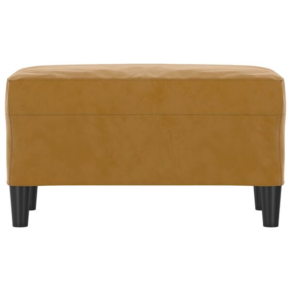 vidaXL Banco de terciopelo marrón 70x35x41 cm