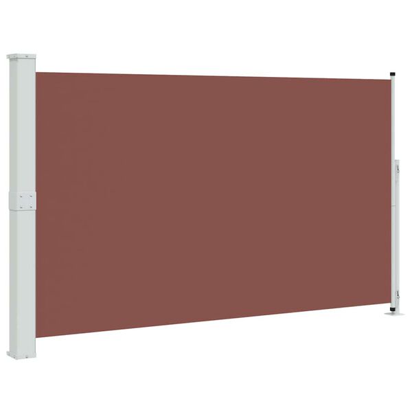 vidaXL Toldo lateral retr&aacute;ctil de jard&iacute;n marr&oacute;n 180x300 cm