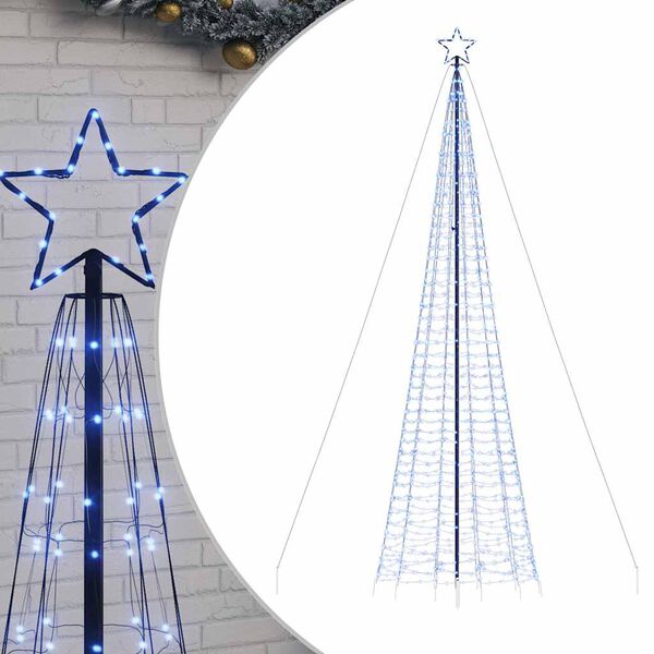 vidaXL &Aacute;rbol de Navidad LED con estacas 1534 LEDs azul 500 cm