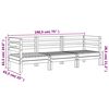 vidaXL Sof&aacute; de jard&iacute;n de 3 plazas madera maciza de pino marr&oacute;n cera