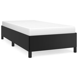 vidaXL Estructura de cama sin colch&oacute;n cuero sint&eacute;tico negro 100x200 cm