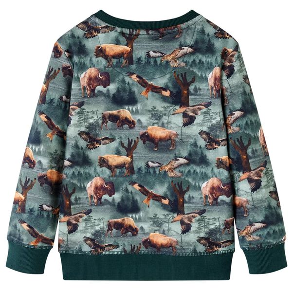 Sudadera infantil verde oscuro 116