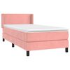 vidaXL Cama box spring con colch&oacute;n terciopelo rosa 100x200 cm