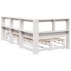 vidaXL Cama con estanter&iacute;a sin colch&oacute;n madera maciza blanca 75x190 cm