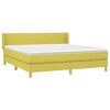 vidaXL Cama box spring con colch&oacute;n tela verde 160x200 cm