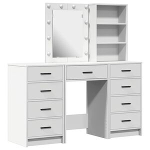 vidaXL Mesa de tocador 3 uds. Blanco 40 x 41 x 135 cm