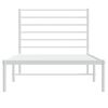 vidaXL Estructura cama sin colch&oacute;n con cabecero metal blanco 75x190 cm