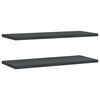 vidaXL Estantes de pared 2 uds acero inoxidable negro 100x40 cm