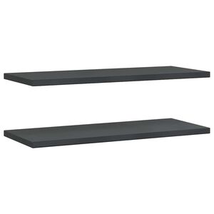 vidaXL Estantes de pared 2 uds acero inoxidable negro 100x40 cm