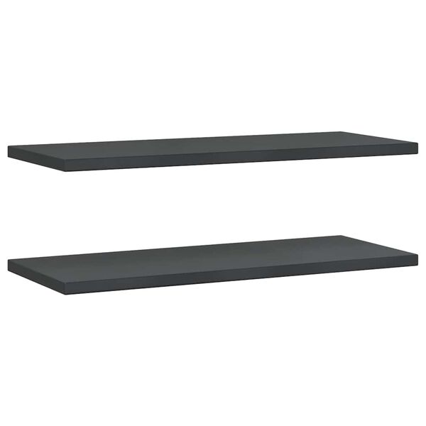 vidaXL Estantes de pared 2 uds acero inoxidable negro 100x40 cm