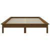 vidaXL Estructura de cama doble madera maciza marr&oacute;n miel 120x190 cm