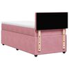 vidaXL Cama box spring con colch&oacute;n terciopelo rosa 80x200 cm
