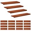 vidaXL Alfombras para escalones 20 uds. 100 x 25 x 2 cm Marr&oacute;n