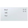 vidaXL Pizarra magn&eacute;tica de pared vidrio templado blanco 60x30 cm