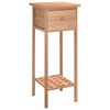 vidaXL Mesa auxiliar con caj&oacute;n madera maciza nogal 25x25x60 cm
